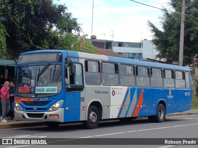 Viação Jacareí 10.177 na cidade de Jacareí, São Paulo, Brasil, por Robson Prado. ID da foto: 11866528.