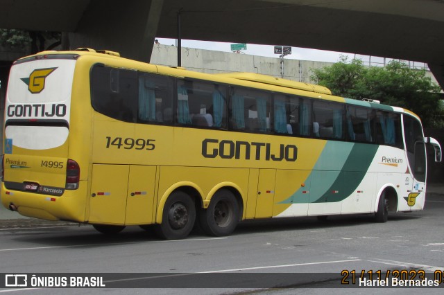 Empresa Gontijo de Transportes 14995 na cidade de Belo Horizonte, Minas Gerais, Brasil, por Hariel Bernades. ID da foto: 11864073.