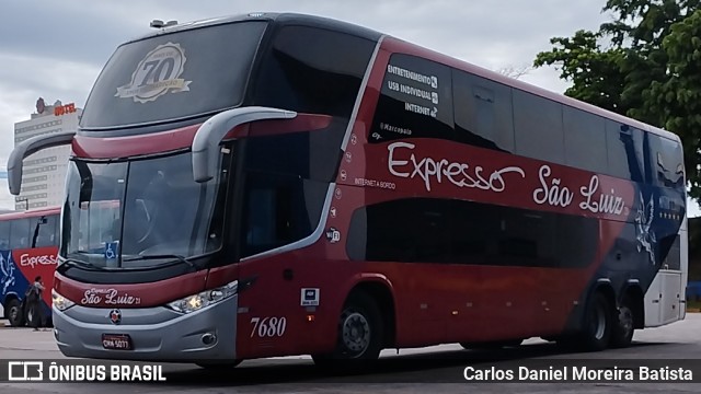 Expresso São Luiz 7680 na cidade de Goiânia, Goiás, Brasil, por Carlos Daniel Moreira Batista. ID da foto: 11864416.