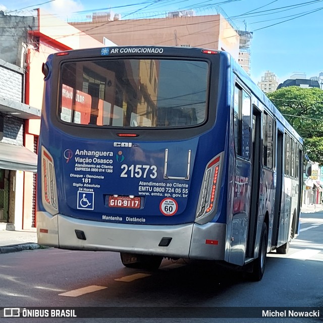 Viação Osasco 21.573 na cidade de Osasco, São Paulo, Brasil, por Michel Nowacki. ID da foto: 11866420.