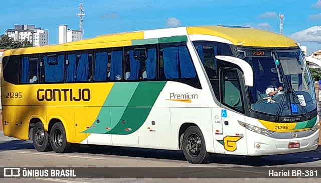 Empresa Gontijo de Transportes 21295 na cidade de Betim, Minas Gerais, Brasil, por Hariel BR-381. ID da foto: 11866795.