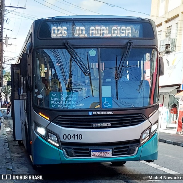 Auto Viação Urubupungá 00410 na cidade de Osasco, São Paulo, Brasil, por Michel Nowacki. Número da foto: #11866446.
