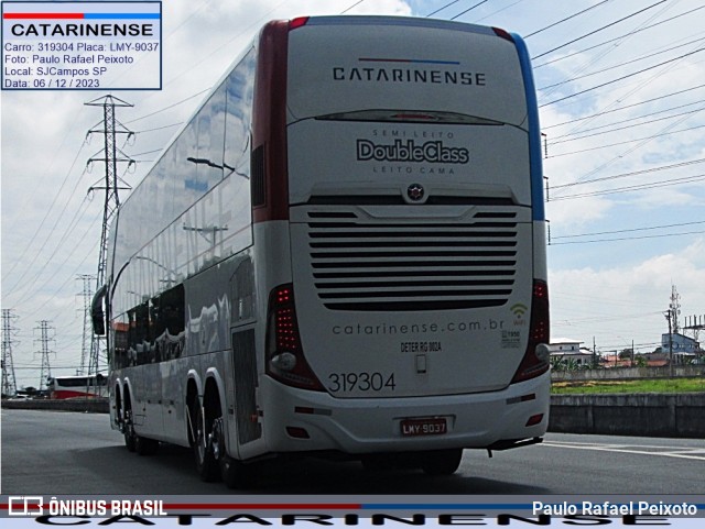 Auto Viação Catarinense 319304 na cidade de São José dos Campos, São Paulo, Brasil, por Paulo Rafael Peixoto. ID da foto: 11863653.