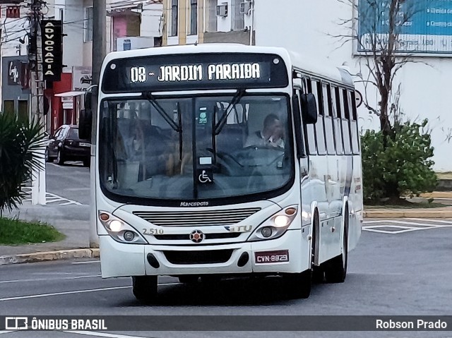 JTU - Jacareí Transporte Urbano 2.510 na cidade de Jacareí, São Paulo, Brasil, por Robson Prado. Número da foto: #11866567.