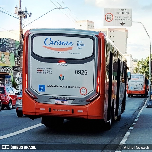 Viação Osasco 0926 na cidade de Osasco, São Paulo, Brasil, por Michel Nowacki. Número da foto: #11866557.
