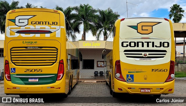 Empresa Gontijo de Transportes 25055 na cidade de Goiânia, Goiás, Brasil, por Carlos Júnior. ID da foto: 11867168.