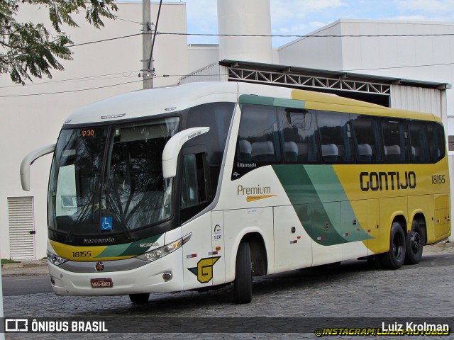 Empresa Gontijo de Transportes 18155 na cidade de Juiz de Fora, Minas Gerais, Brasil, por Luiz Krolman. ID da foto: 11867911.