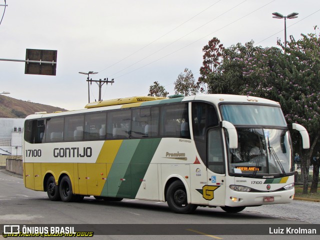 Empresa Gontijo de Transportes 17100 na cidade de Juiz de Fora, Minas Gerais, Brasil, por Luiz Krolman. ID da foto: 11867915.