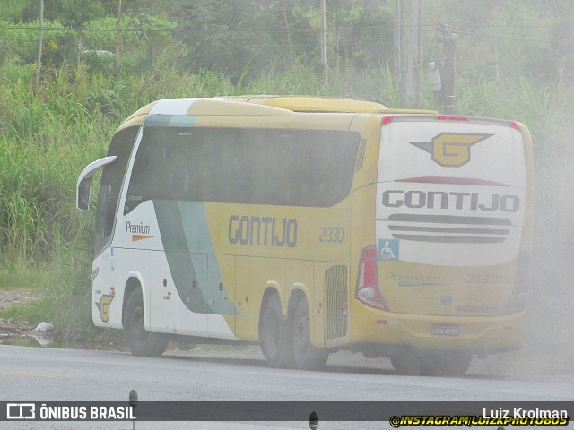 Empresa Gontijo de Transportes 21330 na cidade de Juiz de Fora, Minas Gerais, Brasil, por Luiz Krolman. ID da foto: 11868412.