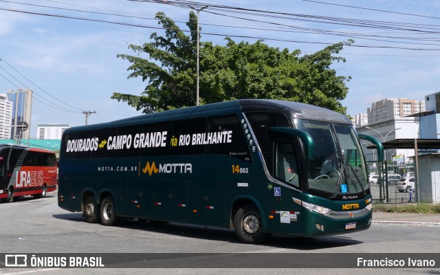 Viação Motta 14003 na cidade de São Paulo, São Paulo, Brasil, por Francisco Ivano. Número da foto: #11868165.