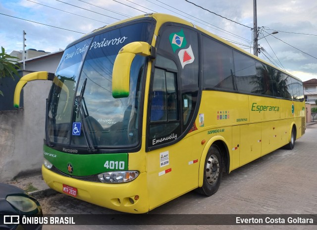 Esperança Turismo 4010 na cidade de Piúma, Espírito Santo, Brasil, por Everton Costa Goltara. Número da foto: #11869652.