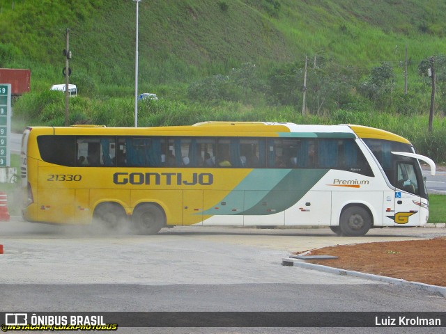 Empresa Gontijo de Transportes 21330 na cidade de Juiz de Fora, Minas Gerais, Brasil, por Luiz Krolman. ID da foto: 11870403.