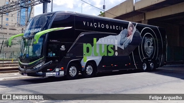 Viação Garcia 88109 na cidade de São Paulo, São Paulo, Brasil, por Felipe Arguelho. Número da foto: #11869697.