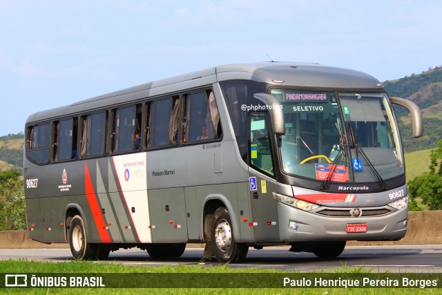 Empresa de Ônibus Pássaro Marron 90627 na cidade de Roseira, São Paulo, Brasil, por Paulo Henrique Pereira Borges. Número da foto: #11871529.