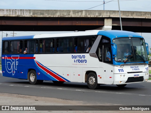 BRT - Barroso e Ribeiro Transportes 115 na cidade de Teresina, Piauí, Brasil, por Cleiton Rodrigues. ID da foto: 11874189.