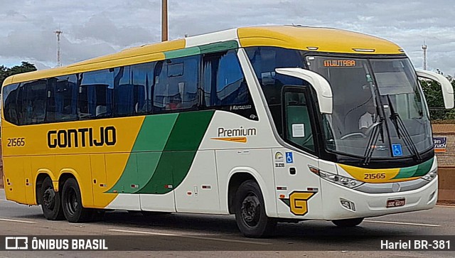 Empresa Gontijo de Transportes 21565 na cidade de Betim, Minas Gerais, Brasil, por Hariel BR-381. ID da foto: 11873157.