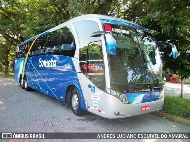 Viação Cometa 15117 na cidade de São Paulo, São Paulo, Brasil, por ANDRES LUCIANO ESQUIVEL DO AMARAL. ID da foto: 11872328.