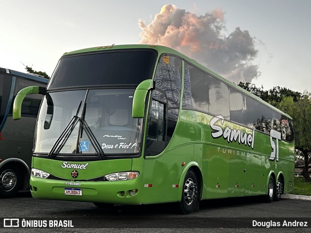 Samuel Transporte Turismo 1110 na cidade de Trindade, Goiás, Brasil, por Douglas Andrez. ID da foto: 11873526.