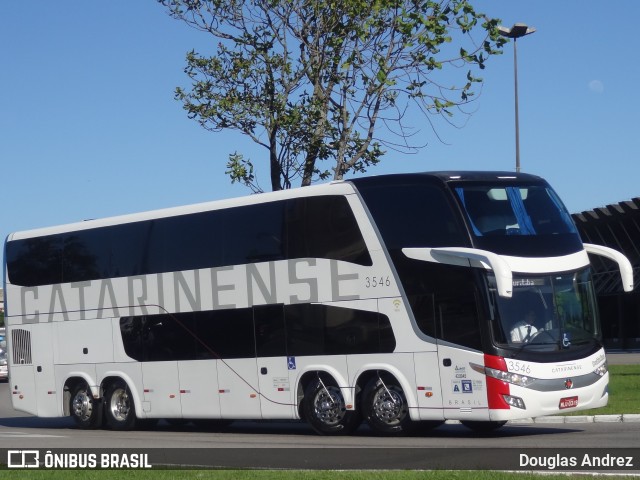 Auto Viação Catarinense 3546 na cidade de Florianópolis, Santa Catarina, Brasil, por Douglas Andrez. ID da foto: 11876295.