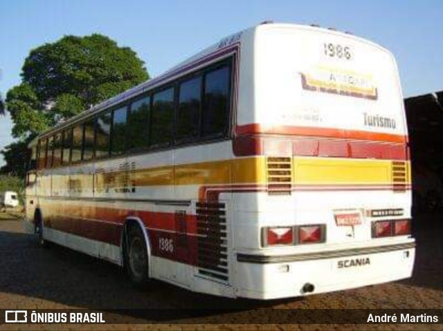 Auto Ônibus Macacari 1986 na cidade de Jaú, São Paulo, Brasil, por André Martins. ID da foto: 11877355.