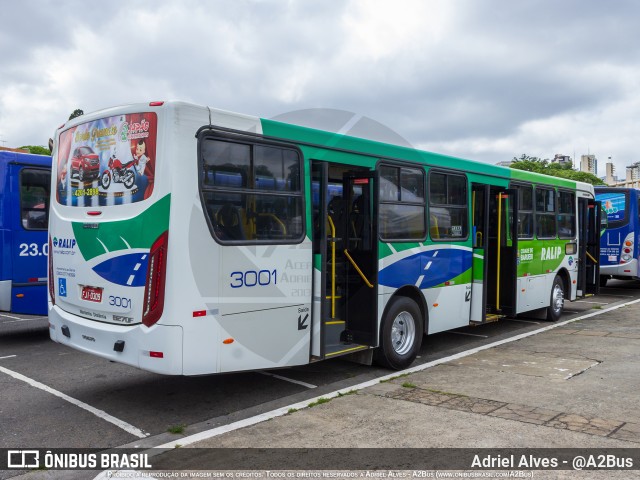 Ralip Transportes Rodoviários 3001 na cidade de São Paulo, São Paulo, Brasil, por Adriel Alves - @A2Bus. ID da foto: 11876146.