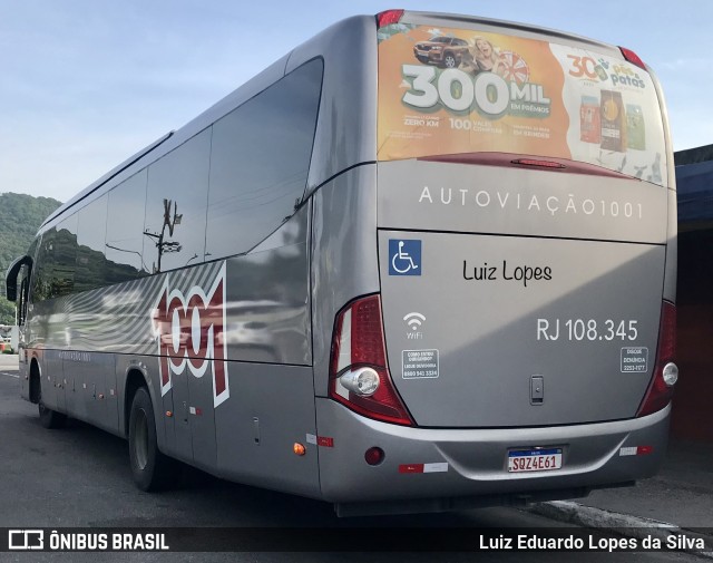 Auto Viação 1001 RJ 108.345 na cidade de Niterói, Rio de Janeiro, Brasil, por Luiz Eduardo Lopes da Silva. ID da foto: 11874795.