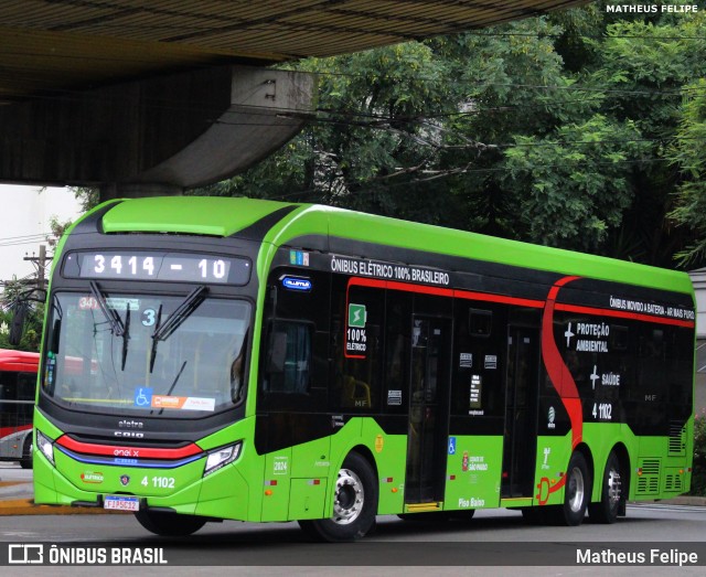 Himalaia Transportes > Ambiental Transportes Urbanos 4 1102 na cidade de São Paulo, São Paulo, Brasil, por Matheus Felipe. ID da foto: 11879763.