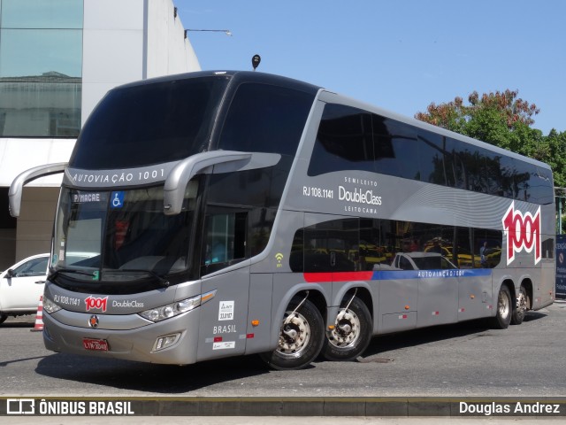 Auto Viação 1001 RJ 108.1141 na cidade de Rio de Janeiro, Rio de Janeiro, Brasil, por Douglas Andrez. ID da foto: 11878404.