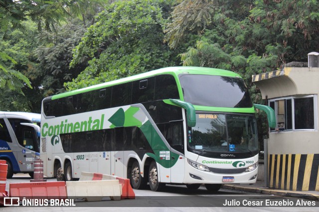 Viação Continental de Transportes 1003 na cidade de São Paulo, São Paulo, Brasil, por Julio Cesar Euzebio Alves. ID da foto: 11880472.