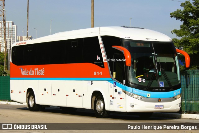 Viação Vale do Tietê 814 na cidade de São Paulo, São Paulo, Brasil, por Paulo Henrique Pereira Borges. Número da foto: #11879842.