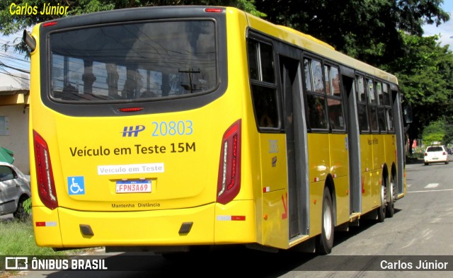 HP Transportes Coletivos 20803 na cidade de Aparecida de Goiânia, Goiás, Brasil, por Carlos Júnior. Número da foto: #11879903.
