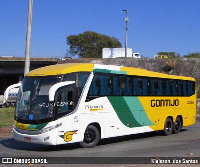 Empresa Gontijo de Transportes 21585 na cidade de Belo Horizonte, Minas Gerais, Brasil, por Kleisson  dos Santos. ID da foto: 11879143.