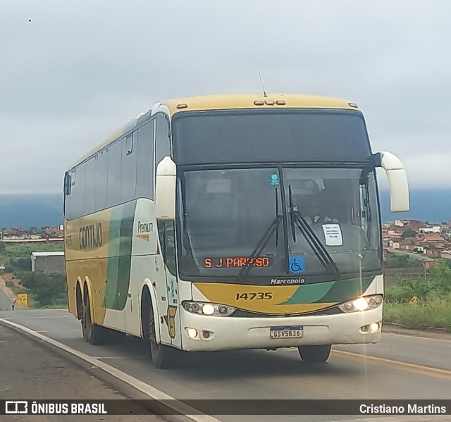 Empresa Gontijo de Transportes 14735 na cidade de Montes Claros, Minas Gerais, Brasil, por Cristiano Martins. ID da foto: 11877647.