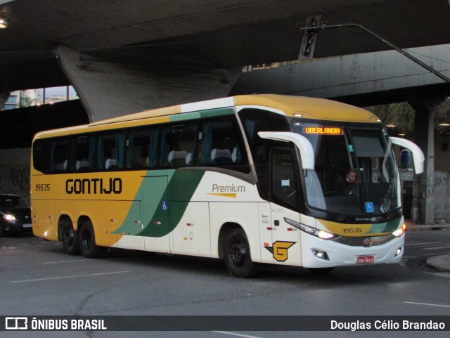 Empresa Gontijo de Transportes 19535 na cidade de Belo Horizonte, Minas Gerais, Brasil, por Douglas Célio Brandao. ID da foto: 11879594.