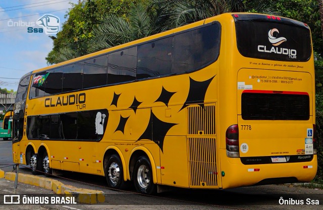 Claudio Tur 7778 na cidade de Salvador, Bahia, Brasil, por Ônibus Ssa. Número da foto: #11877943.