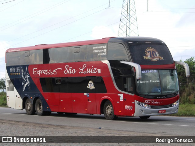 Expresso São Luiz 8000 na cidade de Messias, Alagoas, Brasil, por Rodrigo Fonseca. Número da foto: #11882903.