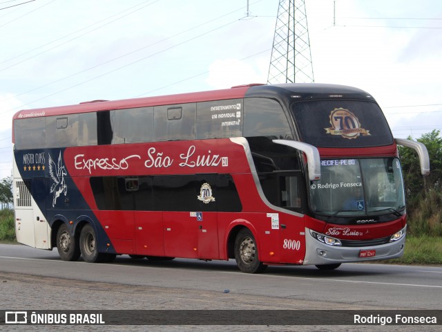 Expresso São Luiz 8000 na cidade de Messias, Alagoas, Brasil, por Rodrigo Fonseca. ID da foto: 11882903.