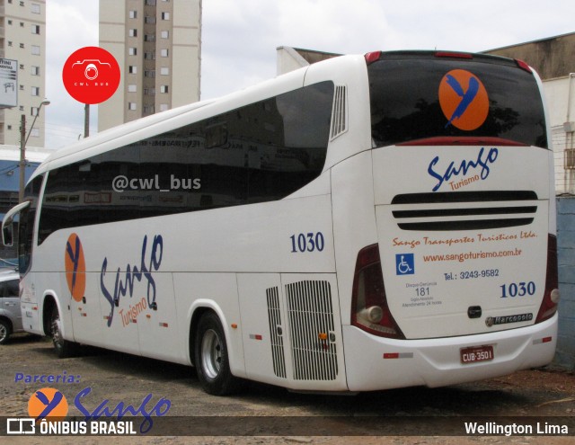 Sango Transportes Turísticos 1030 na cidade de Campinas, São Paulo, Brasil, por Wellington Lima. ID da foto: 11880692.