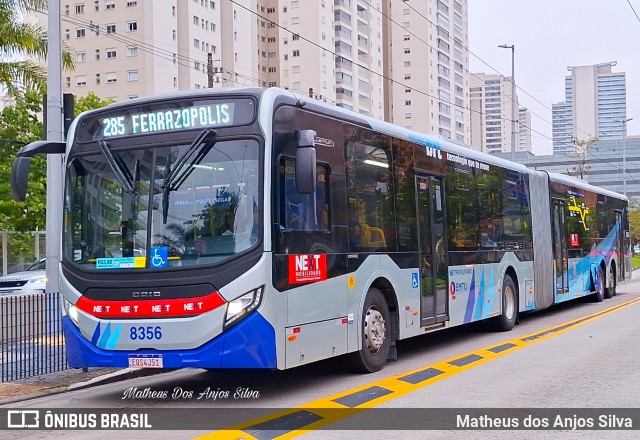 Next Mobilidade - ABC Sistema de Transporte 8356 na cidade de São Bernardo do Campo, São Paulo, Brasil, por Matheus dos Anjos Silva. ID da foto: 11881778.