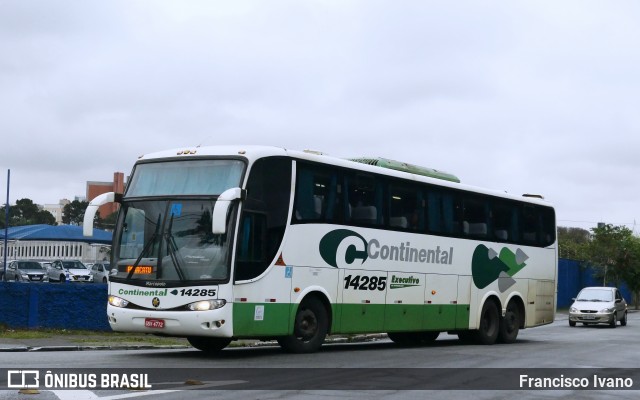 Viação Continental de Transportes 14285 na cidade de São Paulo, São Paulo, Brasil, por Francisco Ivano. ID da foto: 11882793.