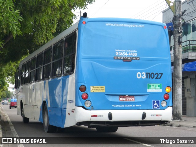 Viação São Pedro 0311027 na cidade de Manaus, Amazonas, Brasil, por Thiago Bezerra. Número da foto: #11880633.