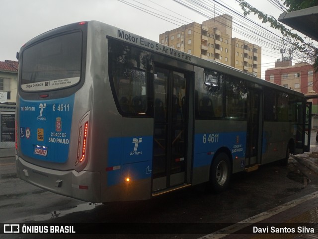 Viação Paratodos > São Jorge > Metropolitana São Paulo > Mobibrasil 6 4611 na cidade de São Paulo, São Paulo, Brasil, por Davi Santos Silva. ID da foto: 11881606.