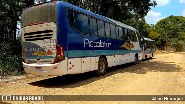 Piccolotur Transportes Turísticos 3401 na cidade de Paulínia, São Paulo, Brasil, por Allan Henrique. ID da foto: 11881378.