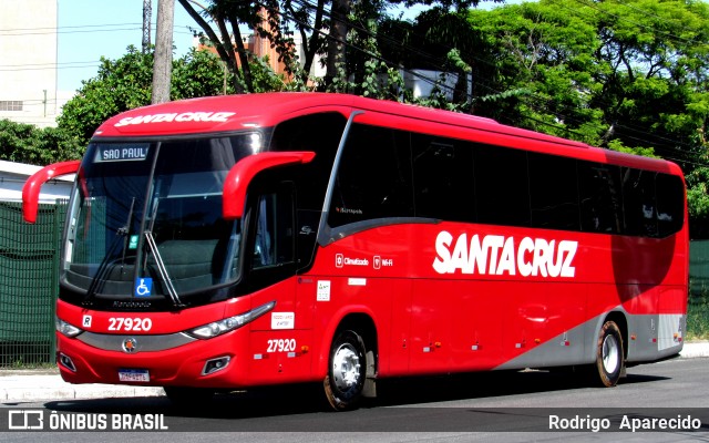 Viação Santa Cruz 27920 na cidade de São Paulo, São Paulo, Brasil, por Rodrigo  Aparecido. Número da foto: #11883745.