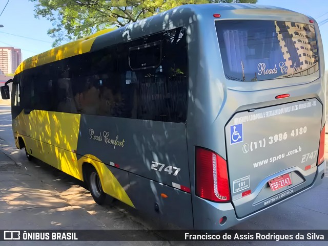 Ônibus Particulares 2747 na cidade de São Paulo, São Paulo, Brasil, por Francisco de Assis Rodrigues da Silva. ID da foto: 11883637.