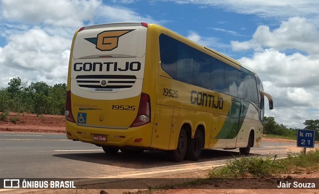 Empresa Gontijo de Transportes 19525 na cidade de Luislândia, Minas Gerais, Brasil, por Jair Souza. ID da foto: 11883769.