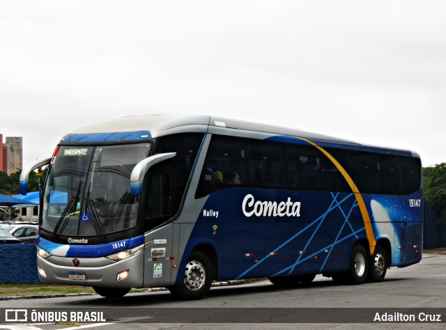 Viação Cometa 15147 na cidade de São Paulo, São Paulo, Brasil, por Adailton Cruz. ID da foto: 11887559.