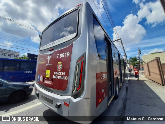 Transwolff Transportes e Turismo 7 8919 na cidade de São Paulo, São Paulo, Brasil, por Mateus C.  Cardoso. ID da foto: 11886417.