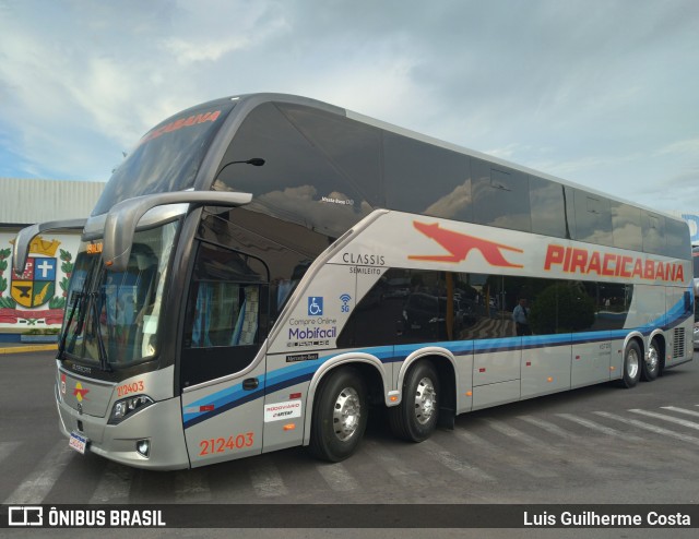 Viação Piracicabana 212403 na cidade de Osvaldo Cruz, São Paulo, Brasil, por Luis Guilherme Costa. ID da foto: 11888048.