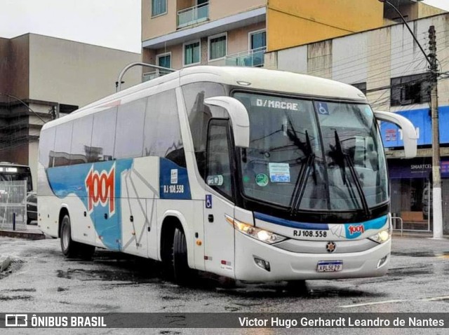 Auto Viação 1001 RJ 108.558 na cidade de Macaé, Rio de Janeiro, Brasil, por Victor Hugo Gerhardt Leandro de Nantes. ID da foto: 11886093.